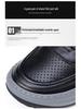Men's Genuine Leather Crooked Head White Sneakers - Spring, Versatile, Thick Sole, Breathable, Hollow Casual Board Shoes