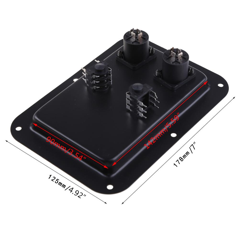 Terminal Binding Post Dual Speakon Input PA DJ Speaker Cabinet 4-Core Socket Jack Plate Terminal Binding Post Accessory
