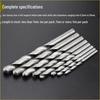 White High-Speed Steel Twist Drill Bit for Wood Carving, Straight Shank, 0.3–12.9mm