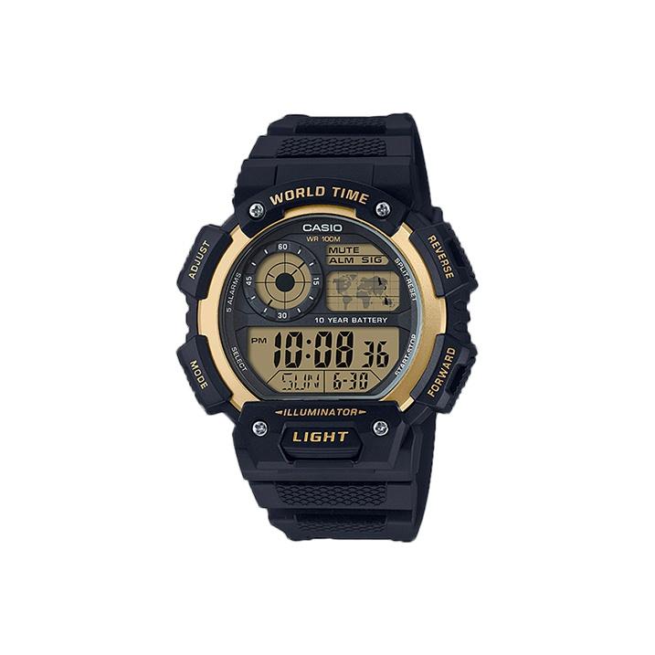 CASIO G-Shock YOUTH AE-1400WH-9A Gold Watch AE-1400WH-9A AE-1400WH-9A Black/Gold Dial
