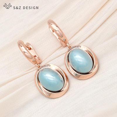 Elegant Egg Shape Oval Simulated-pearl Drop Earrings For Women Girl Wedding Party Jewelry Fashion Cubic Zirconia Eardrop