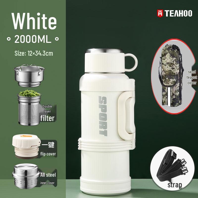 Qihu Large Capacity Stainless Steel Thermos Flask for Outdoor, Car & Home Travel