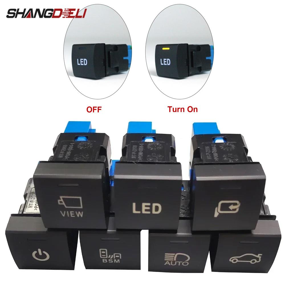 1Pc For Toyota Camry V70 2018 Rav4 Corolla Altis 2019 prado 150 2020 Car LED Light BSM Camera View Rearview Mirror Switch Button