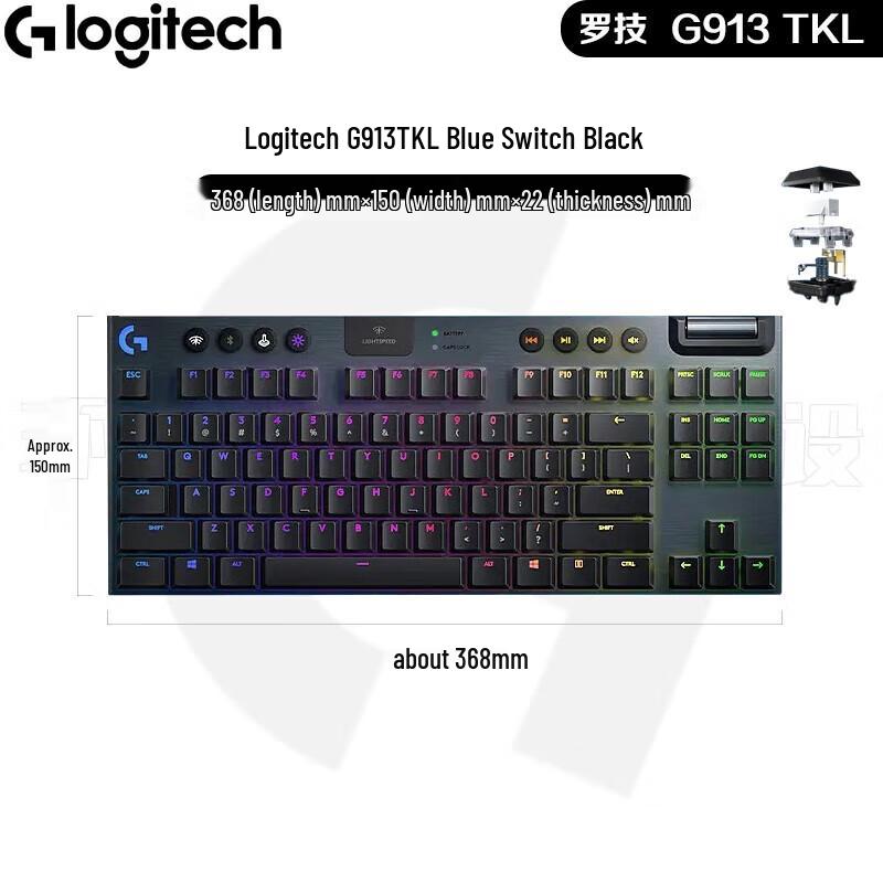 

Logitech G913 TKL Wireless Low-Profile RGB Gaming Keyboard