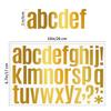 2-inch Gold Stamping Letter Sticker Uppercase Lowercase Number Symbol Sticker Self-adhesive DIY Gift Decorative Letter Sticker