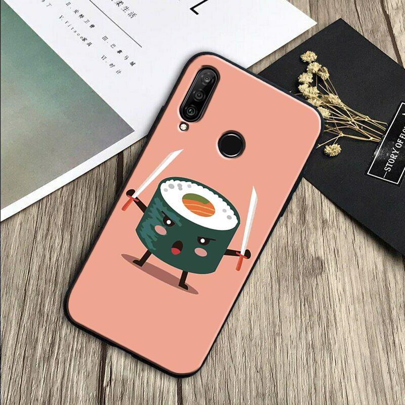 Japanese Sushi Food For Huawei Nova Y70 Y91 Y61 Y72 Y73 Y90 Y60 3i 7i 8i 11 12i 9 10 SE P20 P30 Pro P40 Lite Case