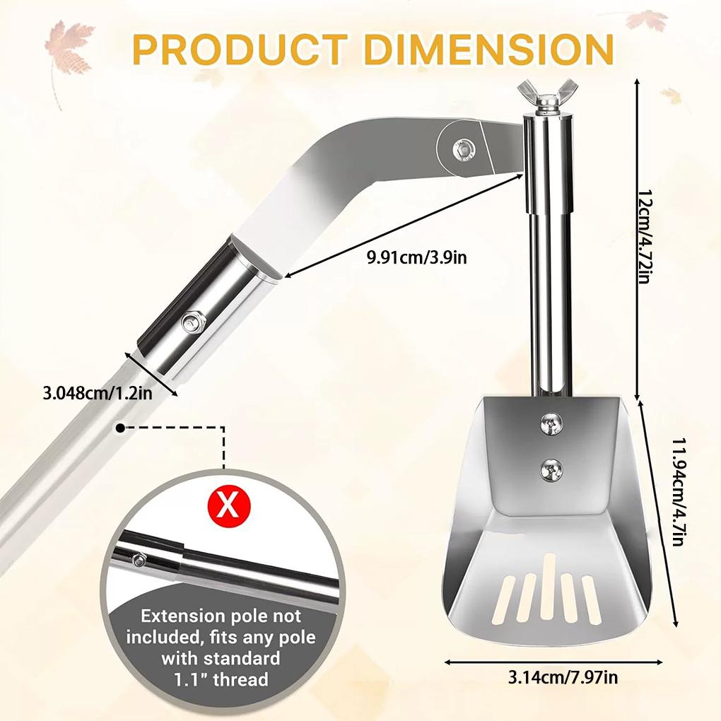 Gutter Scoop Leaf Cleaning Spoon Portable Roof Gutter Tool Foldable Handle Gutter Cleaning Shovel Leaves Dirt Remove tool