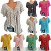 Stylish Women V Neck Floral Tee T-shirts With Plus Size Options For Summer Comfort