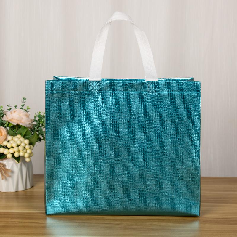 Waterproof Embossed Non-woven Fabric Grocery Bag Film Coated Laser Bag Takeaway Bag Shopping Pouch Eco Bag Shopping Bags