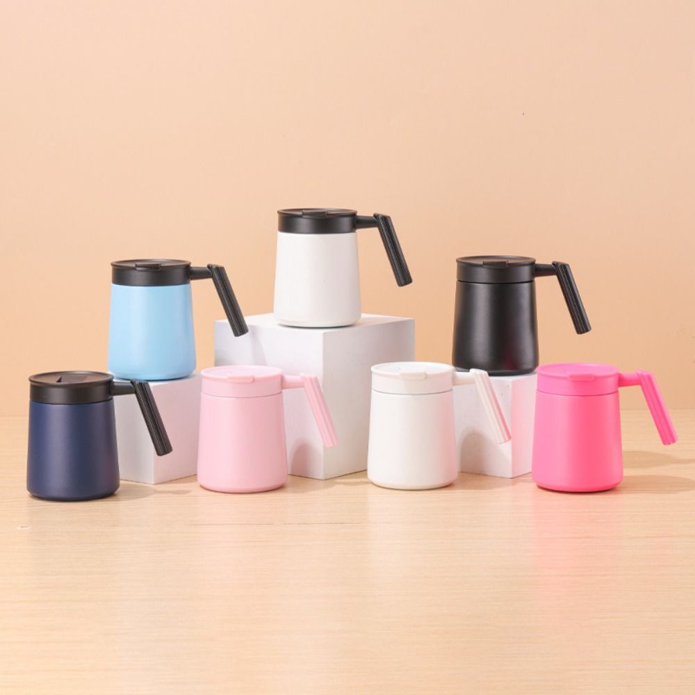 Leakproof Insulated Coffee Mug Simple Vacuum Flask Household Stainless Steel Cup Office/School