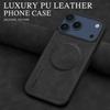 Suede Leather For Magsafe Magnetic Case For iPhone 17 Air 16 15 14 13 12 11 Pro Max Wireless Charge Matte Skin Protective Cover