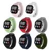 Unisex Square LED Digital Waterproof Sports Watch Electronic Wristwatch Comfortable Wear Men Women Students