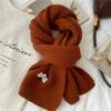 New Imitation Cashmere Knitted Scarf for Women Winter New Korean Fashion Versatile Warm Scarf Soft and Skin Friendly