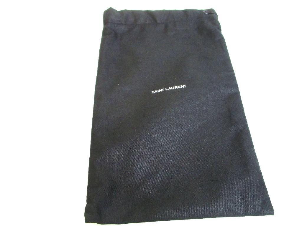 Authentic Saint Laurent YSL Black Leather Long Flap Wallet #b243 Seller refurbished