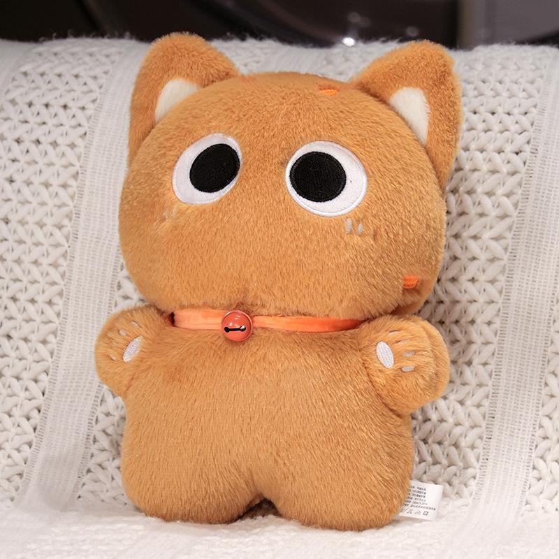 35cm Kawaii Große Augen Schwarze Katze Plüschtier Puppe Weiches Kuscheltier Katzenkissen Kissen Geburtstagsgeschenk für Kinder Heimdekoration