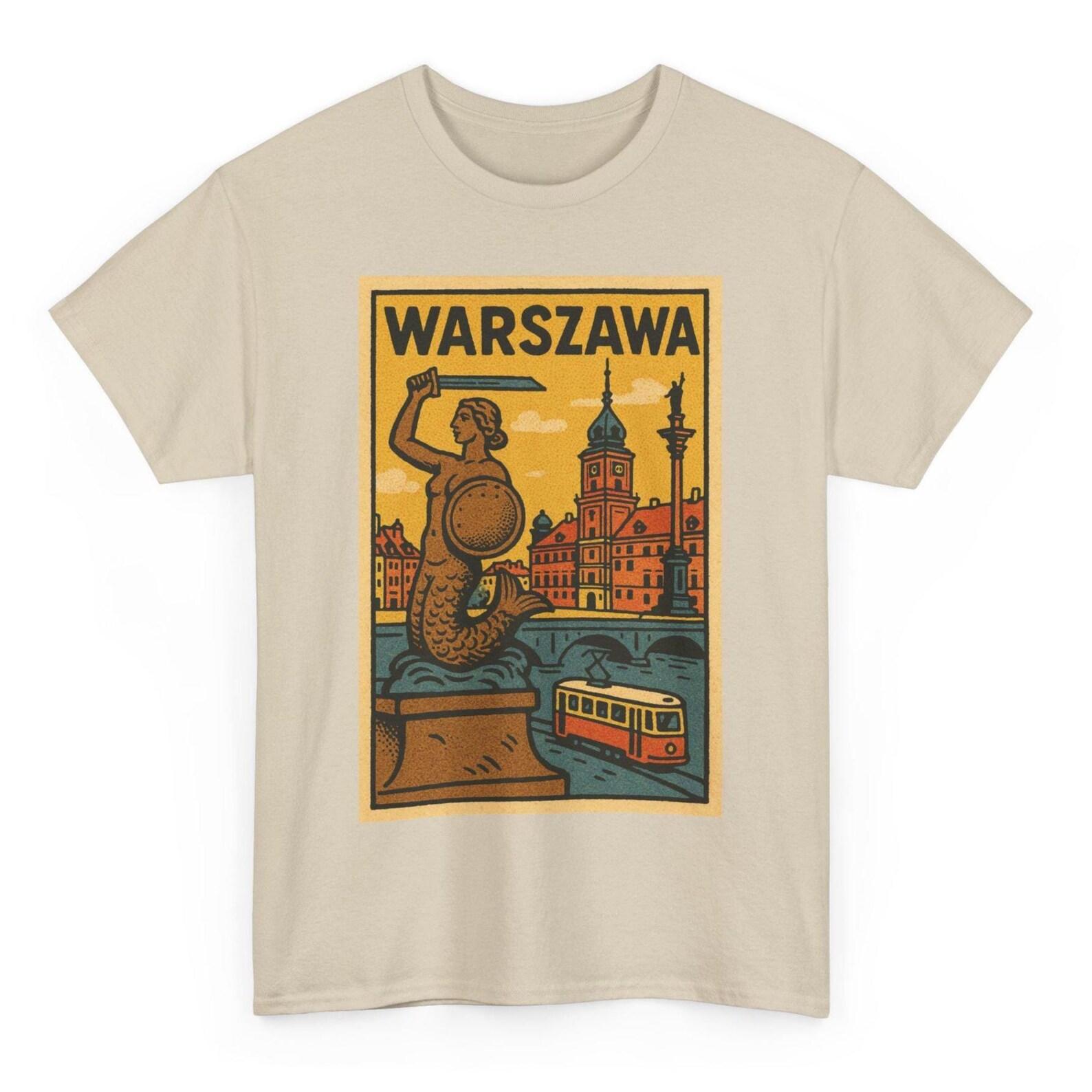 Warsaw T-Shirt: Retro Comic Style Poland Pride Tee S