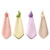 Cartoon Hand Towel, Soft Coral Velvet with Lanyard Towel, Highly Absorbent Hand Drying Towels for Kitchen Bathroom