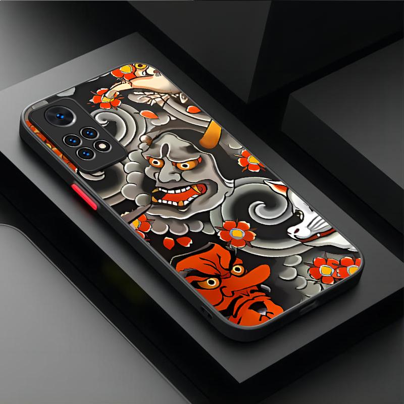 Ukiyo-e Samurai Sea Wave Matte Phone Case for Xiaomi Redmi Note 15 14 13 12 11 10 9 Pro Plus 4G 5G 12S 11S 10S 9S Hard PC Cover