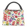 Borse Pranzo Matrioska Russe Personalizzate Borsa Termica Isolante Calda da Donna per Lavoro Picnic o Viaggio