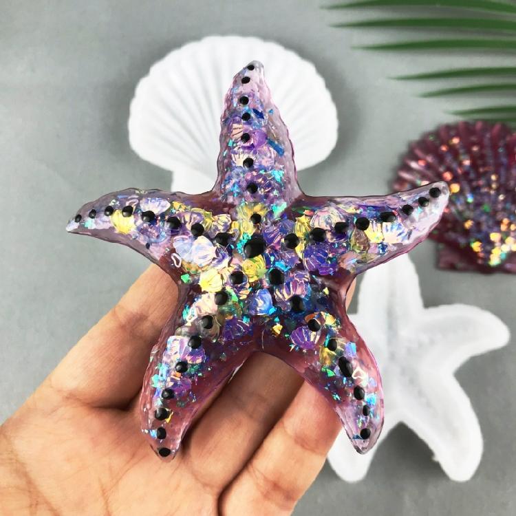 Starfish Resin Molds Silicone Wall Decor Mold Seashell Casting Epoxy Resin Molds