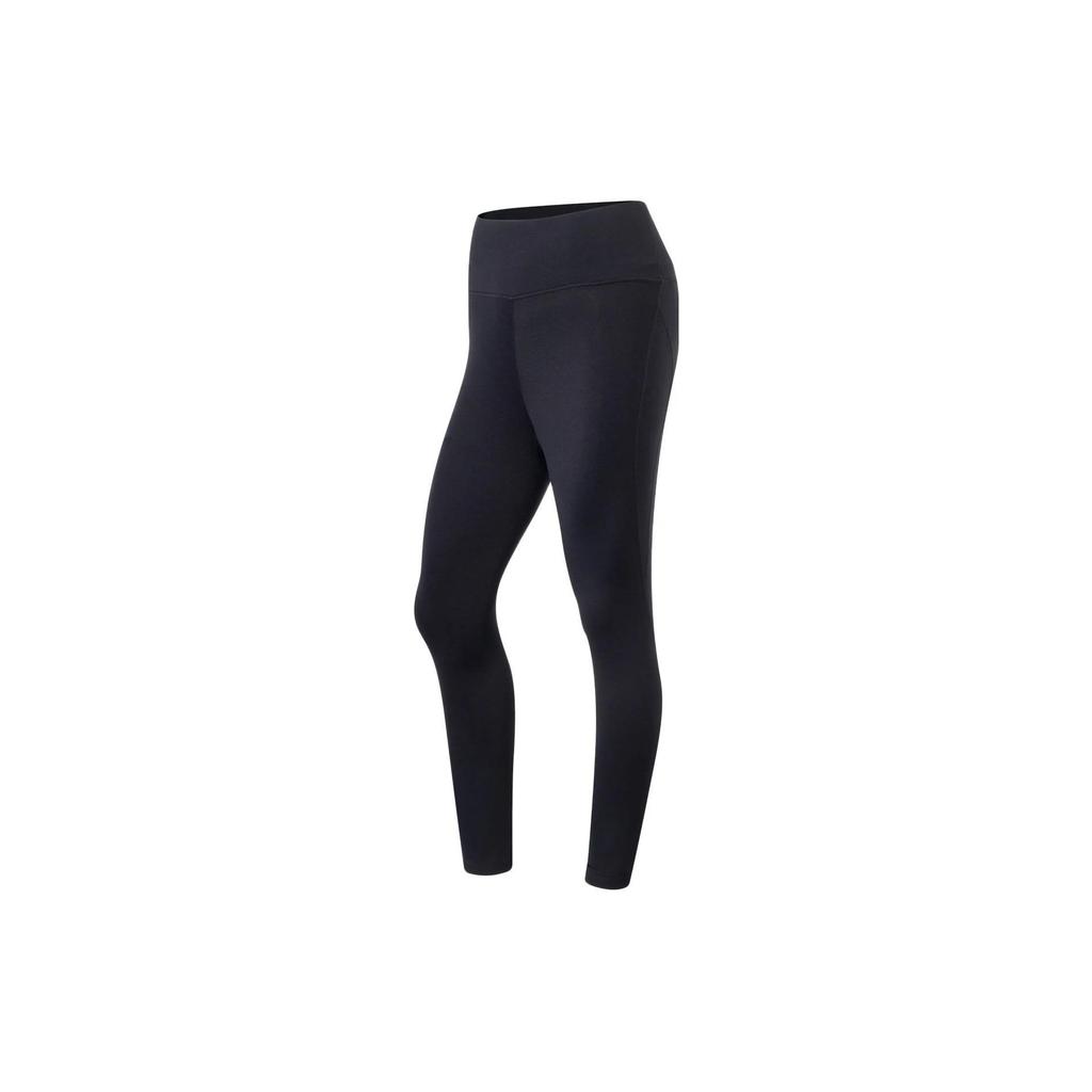 Li Ning Fitness Series SS22 Solid Color Mixed Performance Shaping Leggings Women Leggings Black AULS052-2