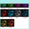 Premium Face Mask With Led Light Ideal For Halloween Dance Party Cosplay Decor