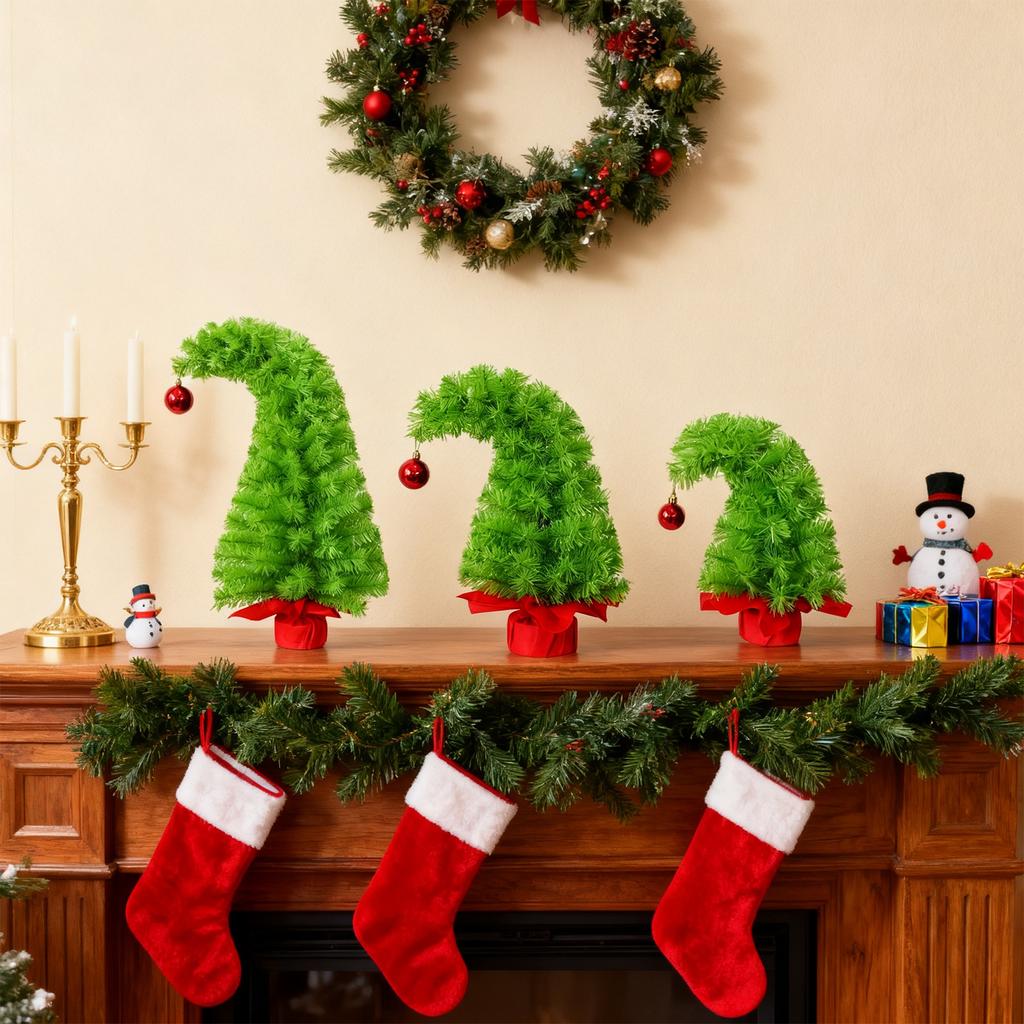 Christmas Simulated High Density Tree Holiday Decoration Crooked Tree