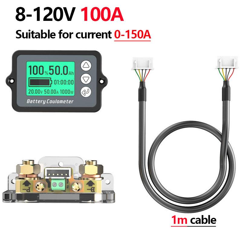 TK15 Coulombzähler 50A/100A/350A Präzisions-Batteriekapazitätstester für Elektrofahrrad/Reiniger Coulombzähler Kapazitätsanzeige