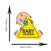 Baby On Board Sticker 13.4X15cm Warning Safety Stickers Baby In Car Sticker Car Window Cling Reusable Waterproof Baby On Board