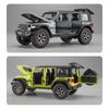1:32 Jeep Wrangler Rubicon Geländewagen Legierungsmodellauto Spielzeug Diecasts Metallguss Ton und Licht Auto Spielzeug für Kinder Fahrzeug