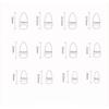 24pcs Almond False Nails French Crystal Fake Nails Full Cover Press On Nails Detachable Nail Tips Nail Art