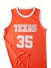 Men's Basketball Vest Size 35 Bright Orange Sleeveless Print Design, Texas Style Design, Breathable Mesh Loose Fit