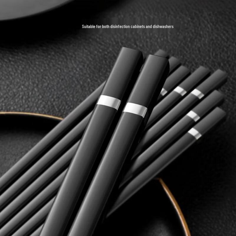 Premium Alloy Chopsticks with Decorative Ring