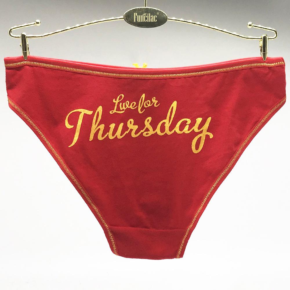 7 Pcs Underwear Cotton Every Weekdays Sexy Ladies Panties Knickers Briefs Lingerie for Women