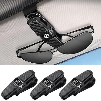 Tragbarer Auto-Brillenclip Logo Sonnenblende Brillenhalter Für Sentra Altima Versa Bluebird Sunny Maxima X-Trail Pathfinder Murano Armada Kicks