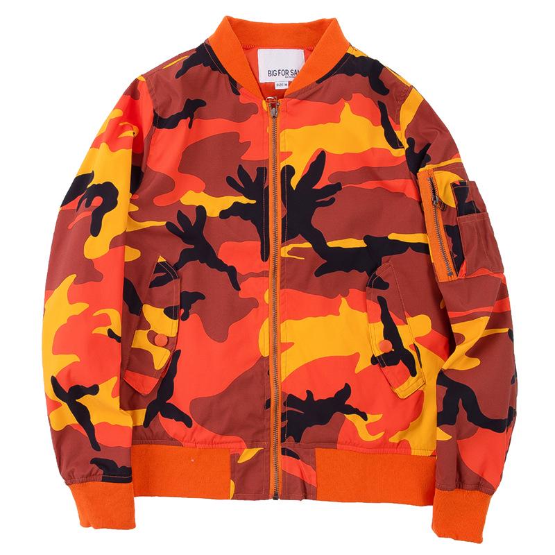 Męska kurtka pilotka MA1 w kamuflażu: Modna kurtka bejsbolowa inspirowana Siłami Powietrznymi USA na jesień/zimę