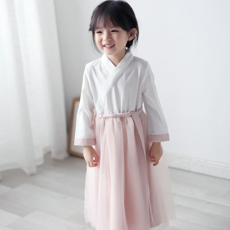 Hanfu jente kinesisk stil klut sommerkjole Antikk Tang dress super fe kostyme kjole liten jente havfrue prinsesse skjørt undertøy