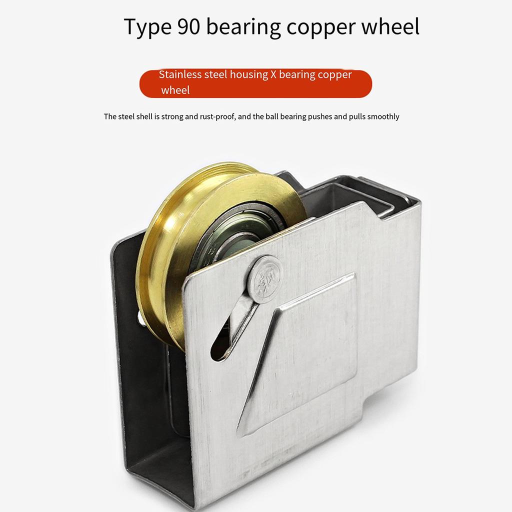 2pcs Multipurpose Stainless Steel Brass Wheel Bearing Rollers Accessory for Sliding Door and Window Pulley Systems
