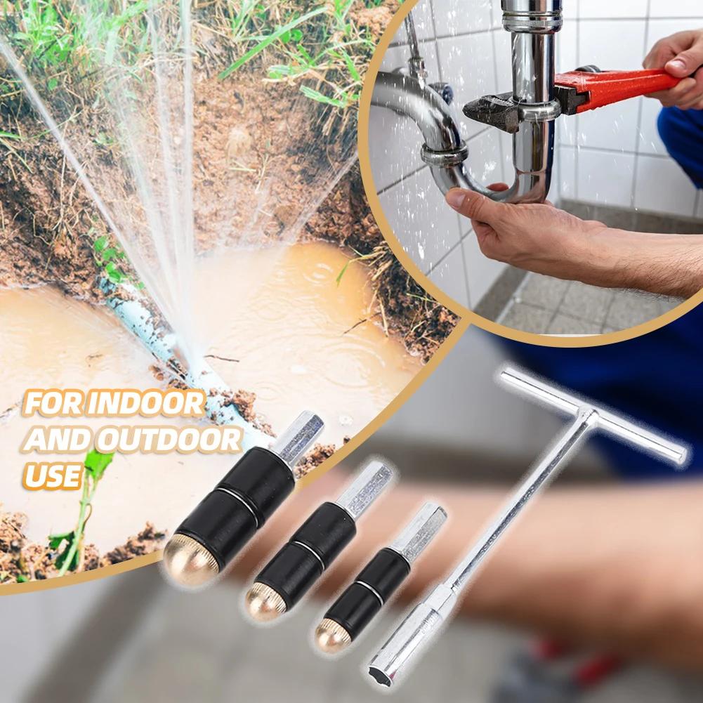 Heißschmelz-Wasserstoppstift Küche Badezimmer Reparatur Sanitärwerkzeug Heißschmelzstopper Zubehör Wasserrohrreparatur mit Gummiabdeckung