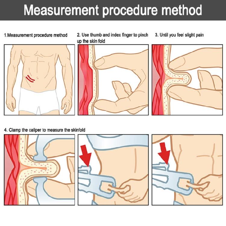 Body Fat Caliper and Measuring Tape for Body Skinfold Calipers and Tape Measure Tool for Accurately Measuring Fitness