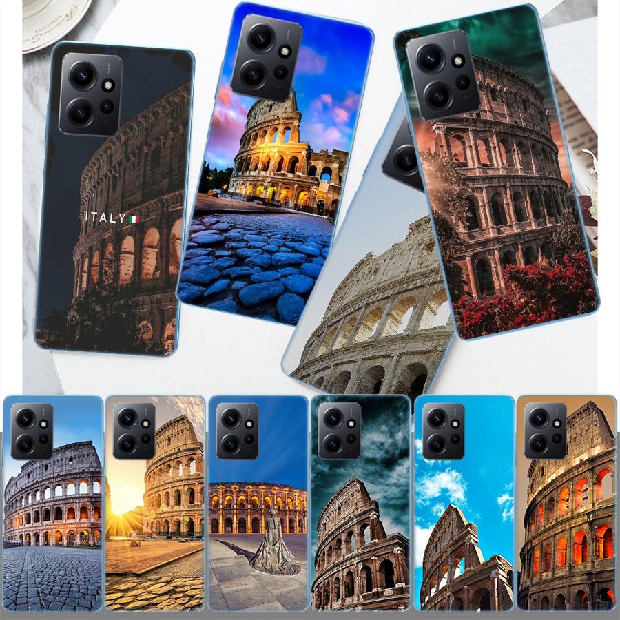 Colosseum Rome Italy Phone Case For Redmi Note 13 5G 14 Pro Plus Redmi 12 12C 13C 14C 10 10A 10C 9 9C 9T 9A 8 8A K70 Pro TPU Cle