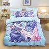 K-Pop Cat Bedding Set Demon Hunters Themed Colorful Blue Print Polyester Student Dormitory Duvet Cover Kid Gift