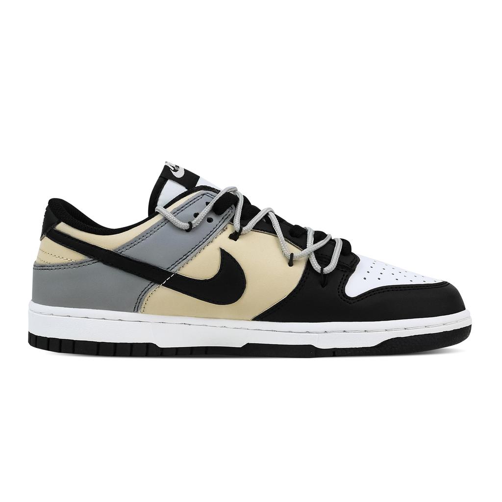 Nike Dunk Vintage Motifs Mixtes 1 Résistantes à l'Abrasion Basse Chaussures de Skateboard Unisexe Beige Gris HF5441-100(Team773-1)