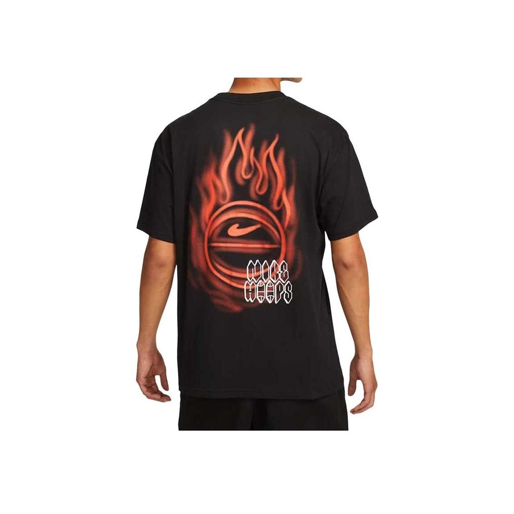 Nike Basketball Print Casual Loose Sport Short Sleeve T-Shirt Men Tops Black FJ2324-010