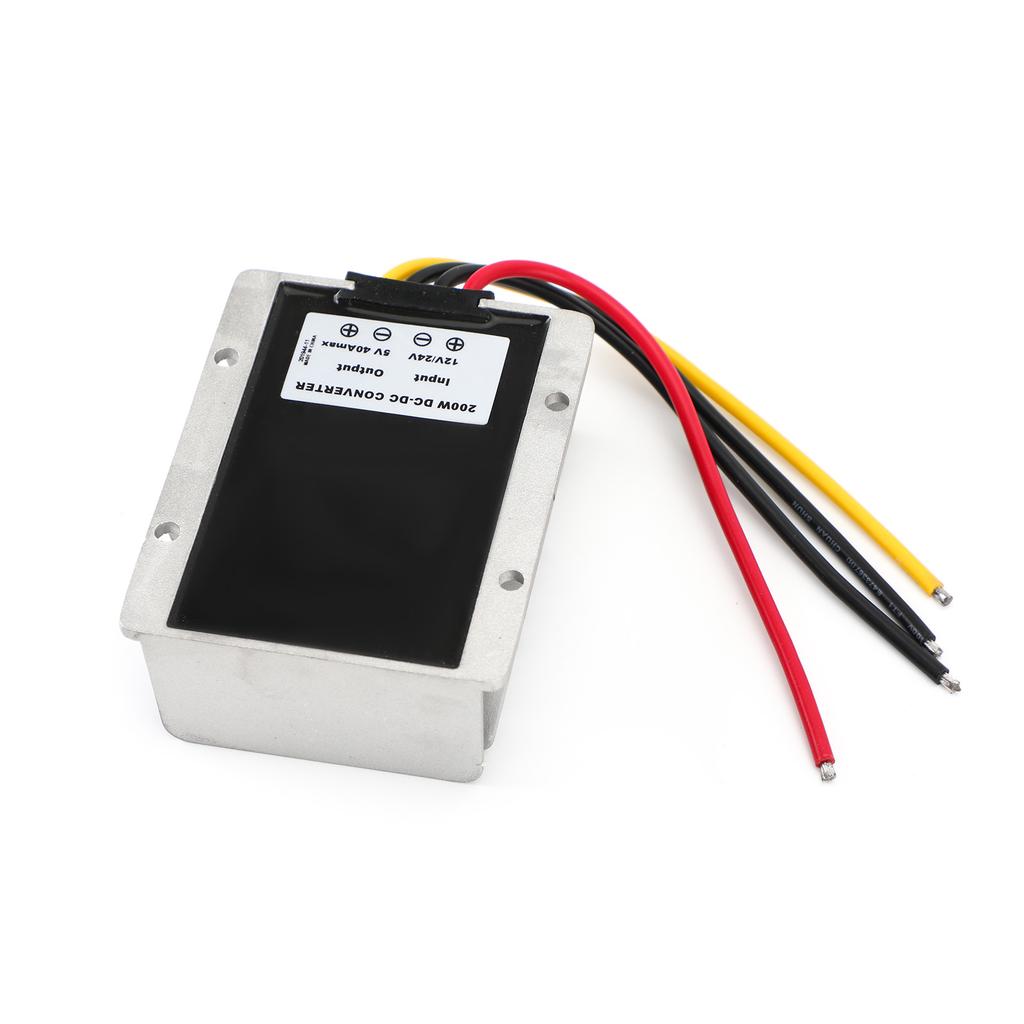 WaterProof 12V/24V To 5V 40A 200W Step Down DC/DC Power Converter Regulator