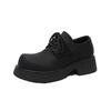 Big head leather shoes heightened derby shoes new retro high street handsome platform ins leather shoes