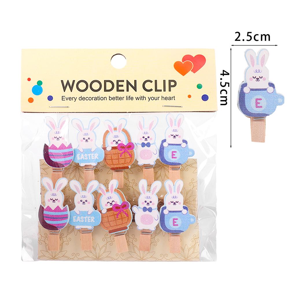 50/10Pcs Easter Crafts Bunny Clothespins for Crafts Photo Clip  Postcard Paper Pegs Home Bedroom Decoration Rabbit Accessories