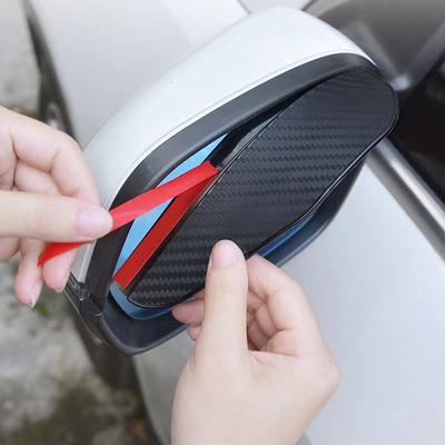 2 STÜCKE Auto Rückspiegel Regen Augenbraue Visier Carbon Fiber Auto Rückspiegel Seite Schnee Sonnenblende Regen Abdeckung Auto Spiegel