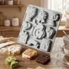 12 Cavity Mother's Day Theme Baking Mold Non-stick Silicone Candy Mold Mousse Cake Molds  Household