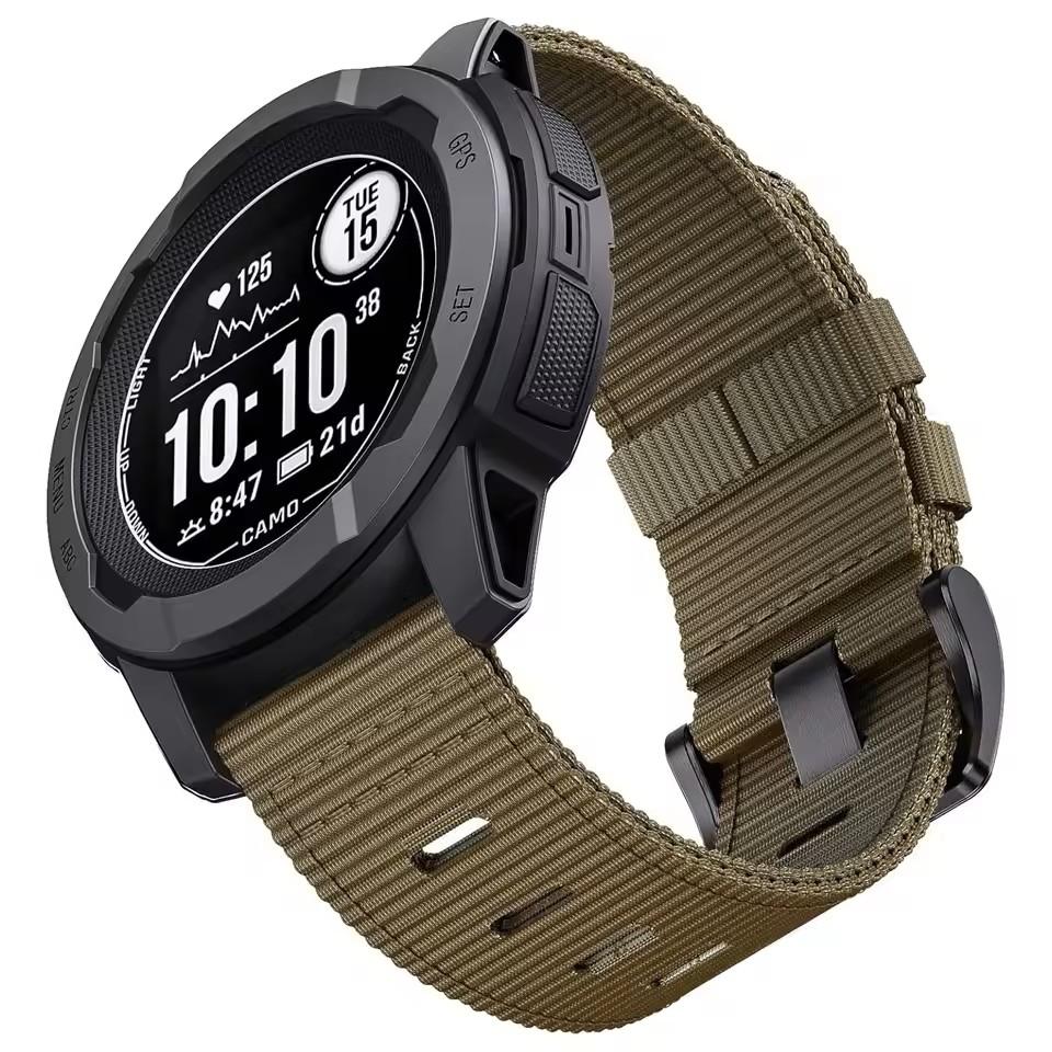 Нейлоновый ремешок для часов для Garmin Instinct/Instinct 2/Instinct 2X/Instinct 3 45 мм 50 мм, Instinct Solar, Tactical, Tide, Esports 22mm Instinct